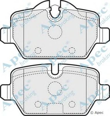APEC BRAKING pad1459 -  Комплект тормозных колодок, дисковый тормоз